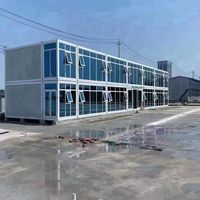 Cadre en acier pliable paquet plat préfabriqué conteneur maison modulaire verre 20 pieds contemporain moderne PVC fenêtre coulissante abri d'auto 20 pieds