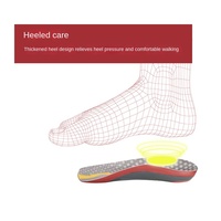 Semelle intérieure en gel PU pour adultes, soutien de la voûte plantaire haute et du pied plat, avec coussinet à sept points pour valgus, demi-semelle confort sportive