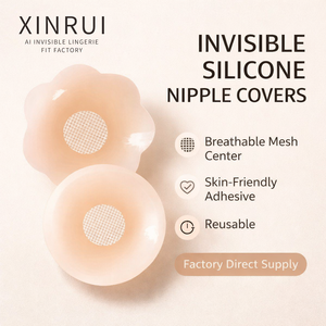 XINRUI Cache-tétons adhésifs réutilisables en gel <span class=keywords><strong>de</strong></span> silicone pour femmes, design invisible et imperméable, pétales <span class=keywords><strong>de</strong></span> poitrine sexy - Product Image 2