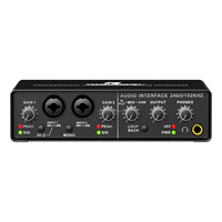 Interface audio USB 24 bits, cartes son, mixeurs +48V avec entrée MIC/LINE 2 canaux, réduction du bruit pour studio d'enregistrement