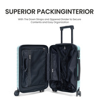 Direktverkauf ab Werk Leichtgewichtige Moderne Carry-On Spinner-Koffer Trolley-Reisetasche ABS+PC Wasserdichtes Langlebiges Gepäck 360°