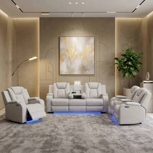 Electric recliner <b>sofa</b> set suitable for home theaters hotels villas LED L <b>Living</b> <b>Room</b> <b>Sofa</b> - Product Image 5