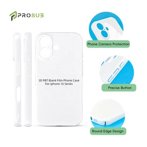 Funda Protectora para Teléfono Móvil Prosub Blanca de Plástico PBT para Sublimación 3D, Resistente a Golpes, para iPhone Serie 16 - Product Image 3