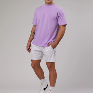 เสื้อยืดออกกำลังกาย OEM แบบไม่เป็นขุย สำหรับเล่นกีฬา พิมพ์ลายตามสั่ง ไซส์ใหญ่พิเศษ <span class=keywords><strong>สี</strong></span><span class=keywords><strong>ม่วง</strong></span> แขนสั้น สำหรับผู้ชาย - Product Image 6