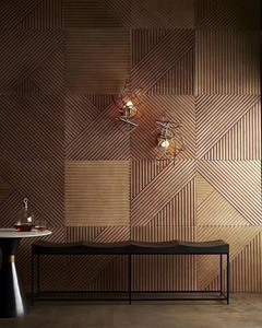 Pannelli in Legno Decorativi 3D con Design Scanalato per Pareti Interne e Rivestimenti in Legno - Product Image 1