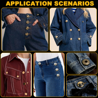 Accesorios de Ropa, Botones Metálicos para Thobe, Logotipo Personalizado, Botones de Metal para Jeans con Logotipo Personalizado