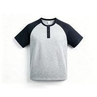 Polo à manches raglan POD pour homme, colorblock, séchage rapide, vêtements d'été pour homme, patte de boutonnage à 3 boutons, t-shirt classique pour homme