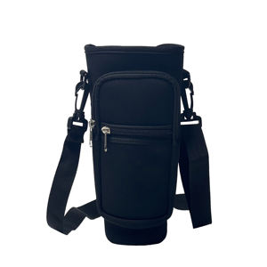 Isolierte wasserdichte Neopren-Becher hülle Reiß verschluss taschen Cross body Strap Thermal Tragbarer Getränke halter Travel Outdoor Use - Product Image 2