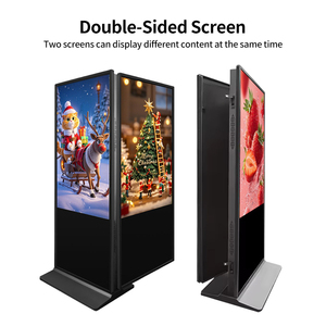 Écran tactile publicitaire LCD <span class=keywords><strong>double</strong></span> face <span class=keywords><strong>vertical</strong></span> DCSJ 43 50 55 65 pouces, moniteur 4K, affiche numérique OEM, support de sol pour centre commercial - Product Image 4