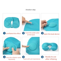 Vente en gros d'oreiller pour le cou appui-tête pour la sieste de bureau coussin d'air oreiller gonflable pour le cou oreiller de voyage en forme de U