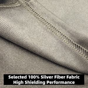 Unisex 5G Radiation EMF Shield Hood Cover para protección Facial Pasamontañas de <span class=keywords><strong>fibra</strong></span> plateada Sombrero WIFI Protección contra la radiación Sombrero - Product Image 2