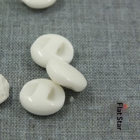 Kancing Resin Harga Grosir Murah; Kancing Baju Bentuk Tablet Bulat Warna Putih Porselen Siap Kirim Langsung