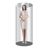 Proyector Holográfico 3D ED 1*3 Tamaño Humano, Ventilador de Visualización de Hologramas 3D en Gabinete Cilíndrico, Control por Aplicación WiFi, Ventilador de Hologramas Comercial