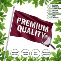Fabricant OEM ODM – Drapeau promotionnel intérieur/extérieur personnalisé en polyester de qualité supérieure 3ft x 5ft – Livraison rapide, conception gratuite, populaire