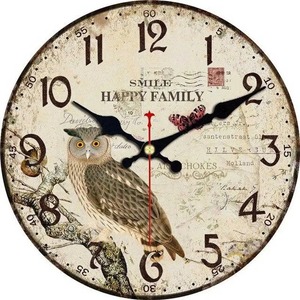 Horloge murale vintage en bois, horloge de bureau à quartz avec chiffres romains, horloge décorative ronde pour la décoration de la maison - Product Image 6