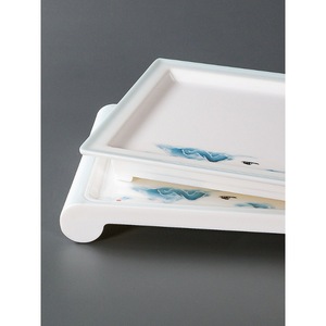 Xiangyuan <b>melamine</b> tableware <b>plates</b>, rectangular, for restaurants and hotels, serving dishes, imitation porcelain, commercial - Product Image 2