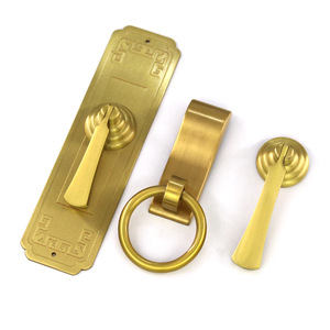 New Chinese Style Brass Lever Handles For Cabinet Drawer Durable All <b>Copper</b> Pull <b>Knobs</b> - Product Image 5