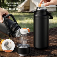 Bouteille isotherme en acier inoxydable 316 de grande capacité (800 ml, 1000 ml) avec infuseur à thé, personnalisable avec logo, pour la randonnée et l'escalade