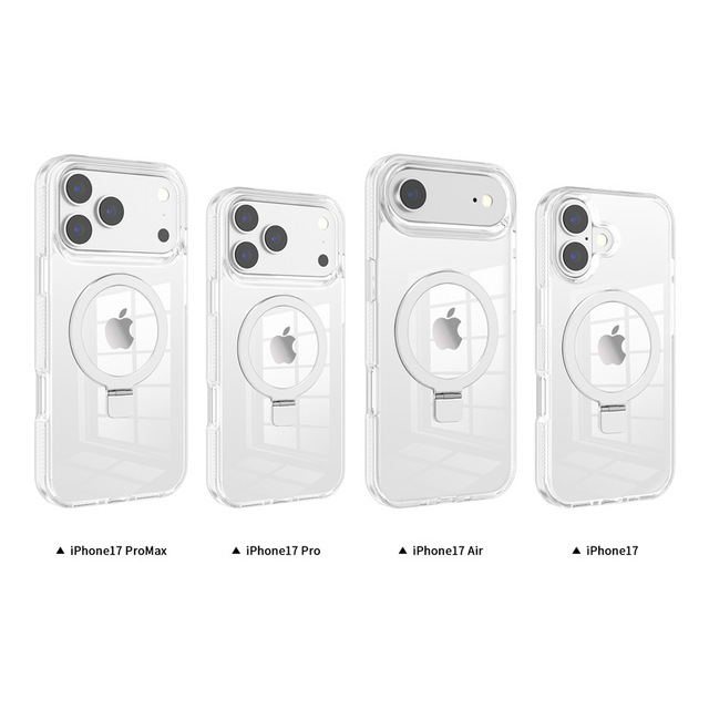 Clear Shockproof Phone Case with Magnetic Stand  Multi-Functional Durable Anti-drop Case for iPhone 17 Air 17 PRO 17 PRO MAX
