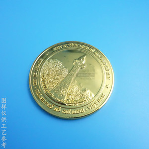 Commemorative Coin <b>Iron</b> Gold Plated Embossed Thematic Souvenir For Tourism Gift Collectibles - Product Image 1