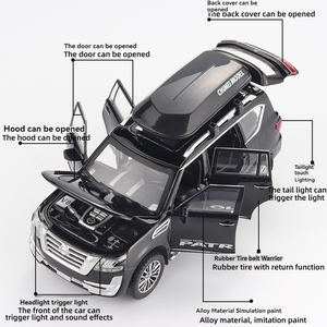 1:32 voitures miniatures moulées sous pression <span class=keywords><strong>jouet</strong></span> Nissan Patrol avec son et lumière décorer les portes d'ornement ouvrir les jouets <span class=keywords><strong>de</strong></span> voiture modèle en métal - Product Image 4