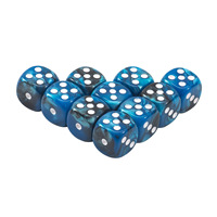 Dés hexagonaux en acrylique moulé arc-en-ciel écologiques de luxe, ensemble de 1 pièce pour jeux de société