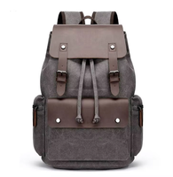 Mochila para ordenador portátil unisex, mochila escolar informal de lona para campus con compartimento impermeable de 15,6 pulgadas para hombres y mujeres