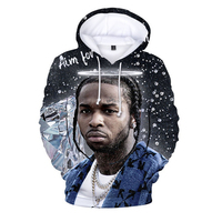 Sweat à capuche pour homme imprimé étoile de rappeur hip-hop, impression 3D, mode masculine, Harajuku, pull à capuche drôle surdimensionné, sweat-shirt