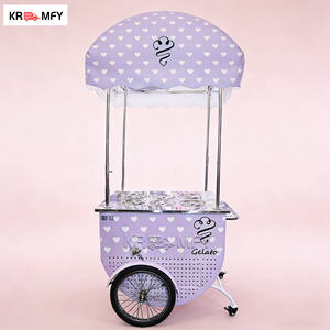 Chariot mobile de vente de glaces avec éclairage LED pour marché nocturne, restauration de rue et événements - Product Image 2