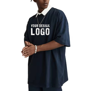 Camiseta Casual de Calle para Hombre, de Media Manga, Hombros Caídos, Holgada, de Alta Calidad, 270G, Algodón, Lavado Vintage, Talla Grande - Product Image 4