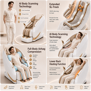 Zhipin 2026 Versatile 4D Track Chair <b>Zero</b> <b>Gravity</b> Shiatsu 3-Level Intensity Airbag <b>Recliner</b> AI Voice - Product Image 3
