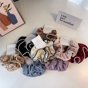 <span class=keywords><strong>PL</strong></span> 2025 produk baru aksesoris rambut wanita ikat rambut kain ikat rambut pita rambut elastis warna Solid mode Scrunchies untuk anak perempuan - Product Image 2