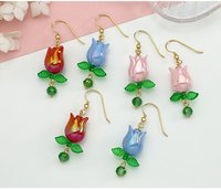 Bijoux Bowei, vintage, colorés, boutique, cadeau, verre haute transparence, plaqué or PVD