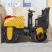 Luxin Promotion : Mini-compacteur routier vibrant autoporté de 1 tonne à double tambour, machine hydraulique pour asphalte et sol