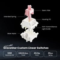 GravaStar Mercury K1 Kablosuz Mekanik Klavye Üç Modlu %75 Oyun Klavyesi Sıcak Değiştirilebilir RGB Gasket Klavye Alüminyum Gövde