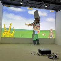 Jeu de sol interactif 3D captivant avec projecteur pour enfants