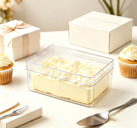 Boîte à gâteau en plastique empilable de qualité alimentaire, haute transparence, 5,51*3,94*2,28 pouces, pour plusieurs tailles – Fournisseur d'usine