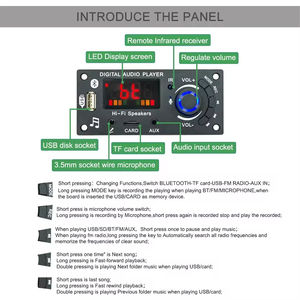 Modul Amplifier Speaker <span class=keywords><strong>Stereo</strong></span> papan dekoder MP3, 2*50W 5.0 dengan Radio FM TF USB mikrofon perekam panggilan & panggilan Aksesori musik - Product Image 4