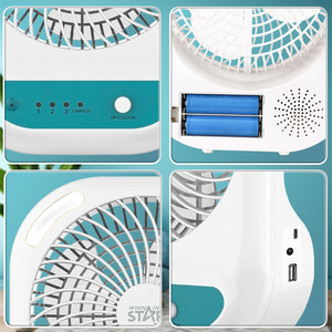 Ventilateur USB portable Winning Star Mini, moteur DC 6W, batterie rechargeable, blanc - Product Image 4