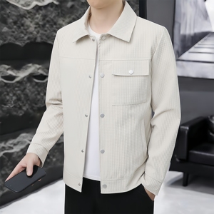 Chaqueta Casual de Diseño para Hombre, Chaqueta Personalizada de Color Sólido, Resistente al Viento, con Solapa, Ropa Holgada de Otoño e Invierno, Nueva Chaqueta para Hombre - Product Image 5