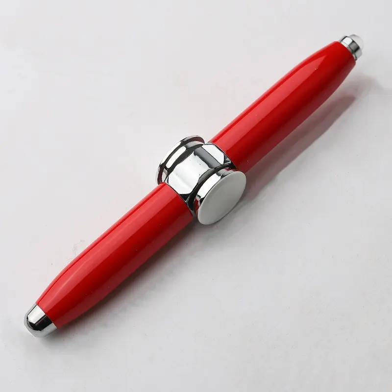 Black tech net red metal rotating light drawing pen Fingertip decompression pen Light fingertip spinner pen