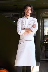 Professionele koksjas voor mannen, uniform voor hotel, restaurant, keukenpersoneel en horeca. - Product Image 3