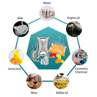 Emballage personnalisable en boîte sous vide gaufrée, qualité alimentaire, étanche, pour champagne, bière, eau minérale, liquides, en plastique PE BOPP avec bec verseur