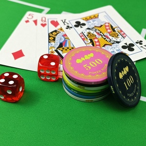 Jetons de poker en céramique de 43mm de haute qualité, 12g, pour salle de jeux, club, cœur de diamant, conception de bêche, fabrication de jetons de casino - Product Image 6