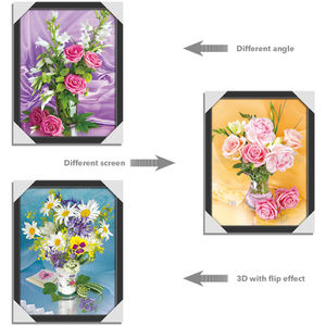 30x40cm 3d lenticulaire image de belles fleurs 3d Flip Poster pour la promotion en gros - Product Image 3