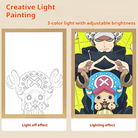 Caja de Luz LED Holográfica, Caja de Luz LED para Anime, Marco de Fotos LED Personalizado, Marco de Fotos con Luz, Marco de Acrílico y Madera