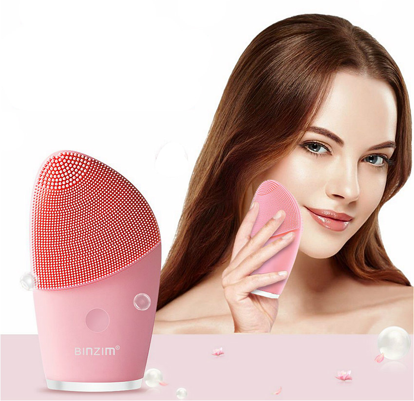 Beauty Skin Rejuvenation Instrument Facial Brush Electric Silicone Photon Cleansing Pore Blackhead Face Cleaning Brush