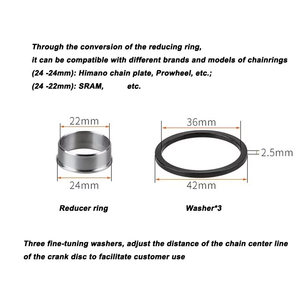 ชุดเธรดจักรยาน MTB สำหรับ <span class=keywords><strong>SRAM</strong></span> ชุดข้อเหวี่ยงชิ้นส่วนจักรยานที่ปิดสนิท/ปิดสนิทด้วยเซรามิคลูกปืน24 <span class=keywords><strong>22</strong></span>มม. ตัวยึดชุด BB - Product Image 6