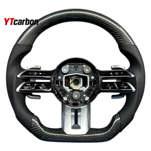 YTcarbon para A B C E S CLA CLE GLA GLC GLE GLS <span class=keywords><strong>G</strong></span> AMG accesorios de Interior de coche modificar volante de fibra de carbono Real personalizado - Product Image 3