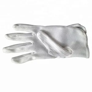 Leenol ESD Polyester Antistatic White Dotted Cotton Gloves